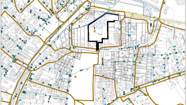 Drainage map for proposed development at 8 View Avenue in Northampton